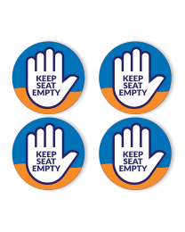 Keep Seat Empty 4" No Sitting Decals (40/Pack)