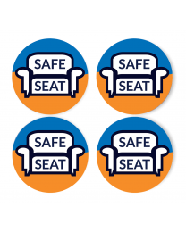 Safe Seat 4" Sitting Decals (40/Pack)