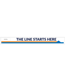 Line Starts Here Arrow-Right 33" x 3.5" Directional Floor Decal (10/Pack)