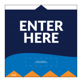 Enter Here 5"x5" Wall / Door Decals (10/Pack)