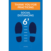 Poster Stand Insert - Social Distancing (2 Inserts/Order, Poster Stand Purchased Separately)