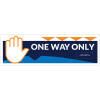 One Way Only With Hand 17.5" x 5.5" Directional Floor Decals (10/Pack)