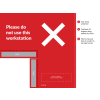 Monitor Topper Do Not Use 9" x 9" Sign (10/Pack - Double Sided)