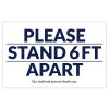 "Please Stand 6 Feet Apart" 17" x 11" Floor Decals (10/Pack)