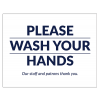 "Please Wash Your Hands" 8.5" x 11" Bathroom Door Poster (10/Pack)
