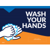 Wash Your Hands 8.5"x11" Window / Mirror Decals (10/Pack)