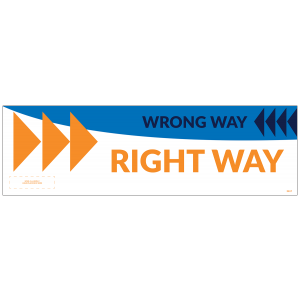 Right/Wrong Way Right 18" x 5.5" Wall Decal (10/Pack)