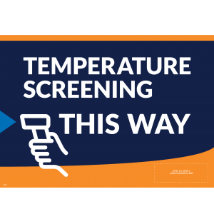 Yard Sign - Temperature Screening (10/Pack)
