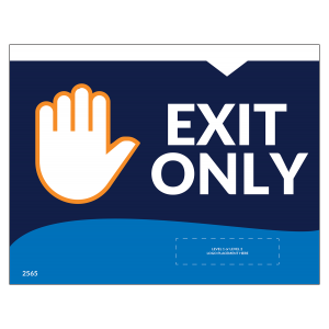 Exit Only 8.5"x11" Wall / Door Decals (10/Pack)
