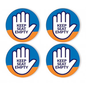 Keep Seat Empty 4" No Sitting Decals (40/Pack)