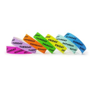 Day of the Week Wristbands (500/Box)