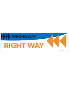 Right/Wrong Way Left 18" x 5.5" Wall Decal (10/Pack)