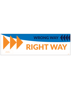 Right/Wrong Way Right 18" x 5.5" Wall Decal (10/Pack)