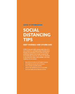 Social Distancing Keep Safe Tips Pull Up Banner with Stand