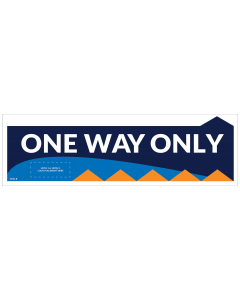 One Way Only 17.5" x 5.5" Directional Floor Decals (10/Pack)