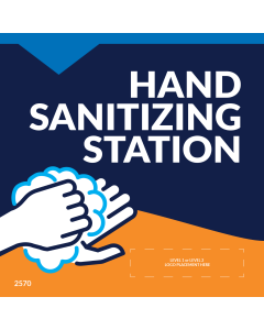 Hand Sanitizing Station 5"x5" Wall Decals (10/Pack)
