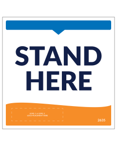 Stand Here 8" x 8" Decals are Perfect For Indoor Use to Promote Social Distancing.