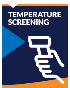 Poster Stand Insert - Temperature Screening (2 Inserts/Order, Poster Stand Purchased Separately)