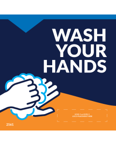 Wash Your Hands 5"x5" Window / Mirror Decals (10/Pack)